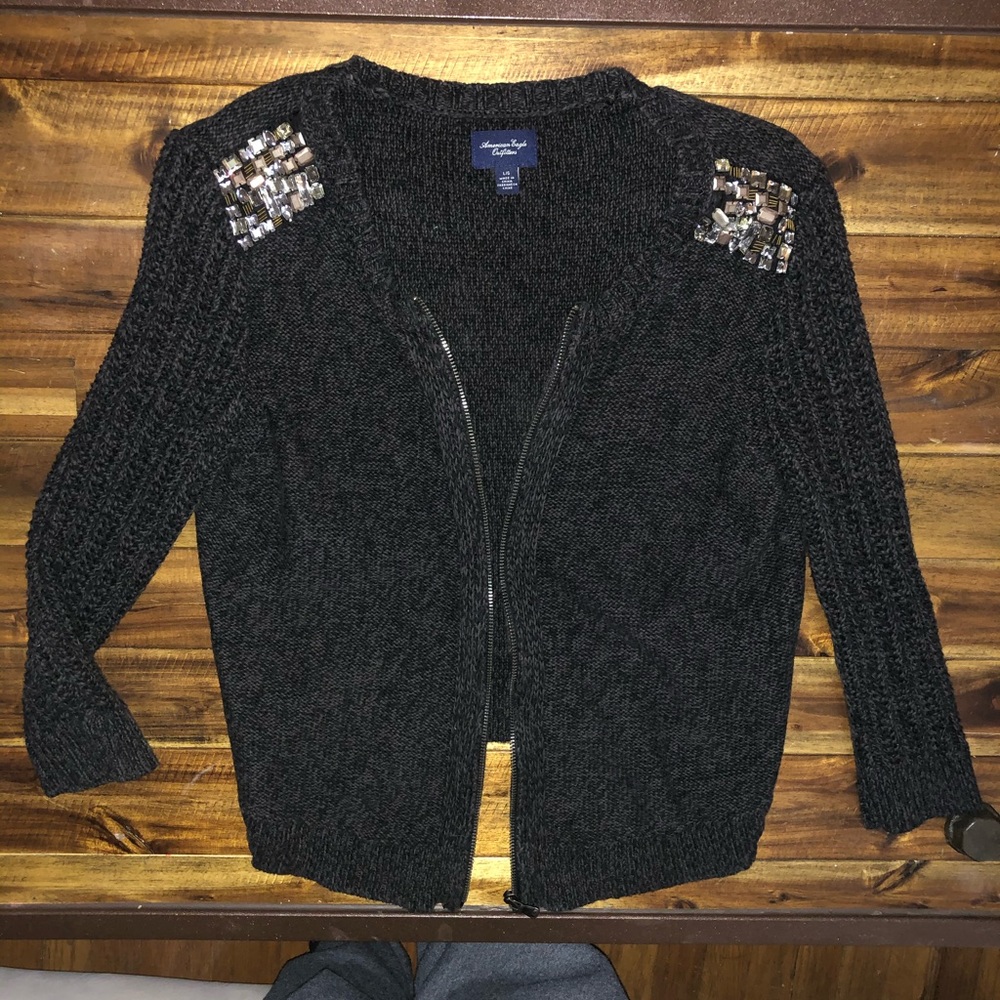 American Eagle zippered cardigan large